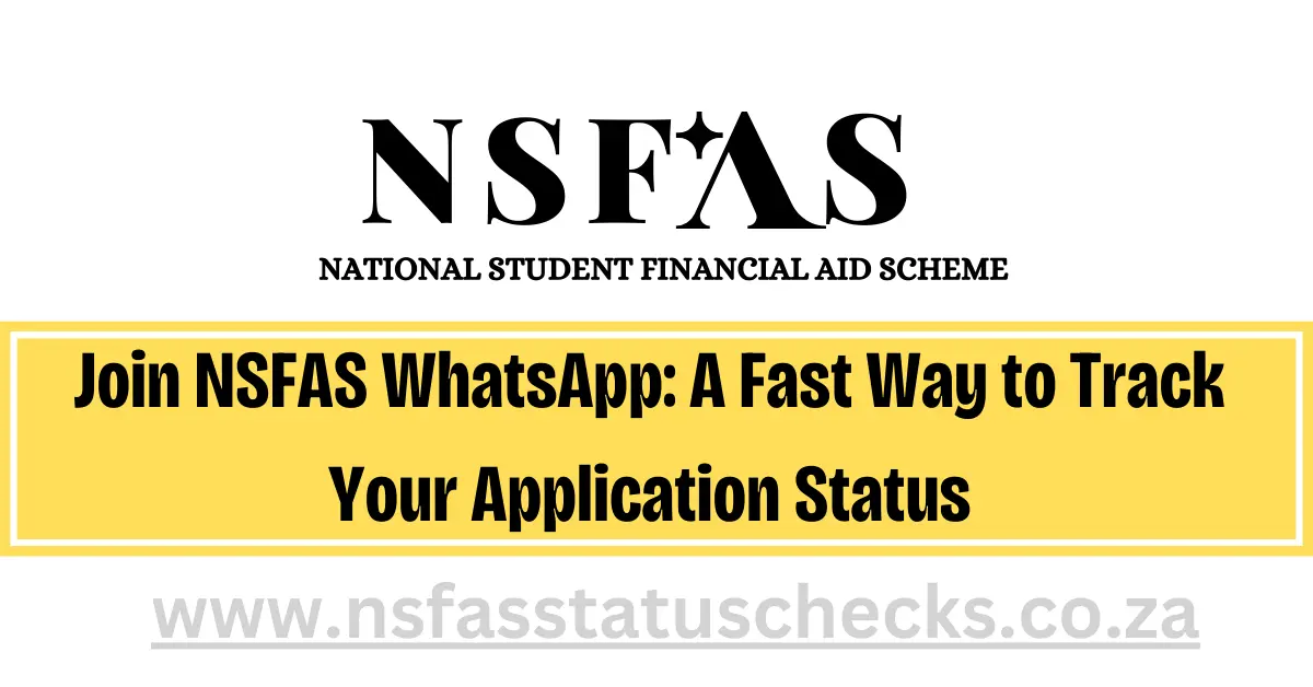 Join NSFAS WhatsApp Service